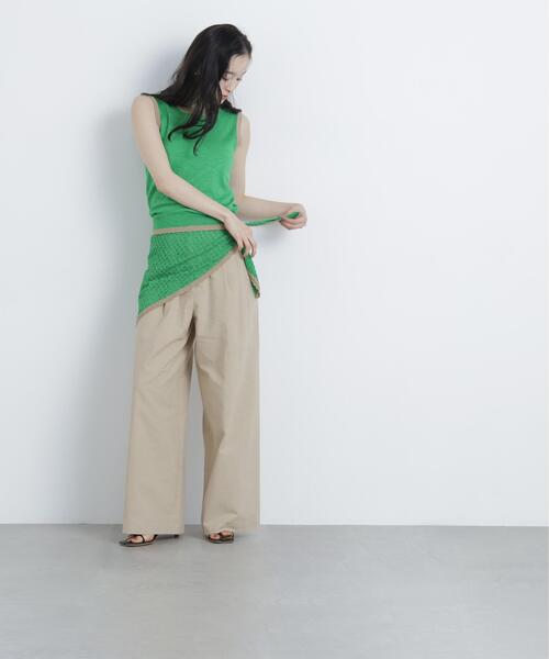 N.（N. Natural Beauty Basic）（エヌエヌナチュラルビューティーベーシック）の「麻ブレンドワイドパンツ（その他パンツ・レディース・ベージュ/レッド・MEDIUM/SMALL）」の10枚目の写真