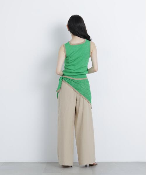 N.（N. Natural Beauty Basic）（エヌエヌナチュラルビューティーベーシック）の「麻ブレンドワイドパンツ（その他パンツ・レディース・ベージュ/レッド・MEDIUM/SMALL）」の15枚目の写真
