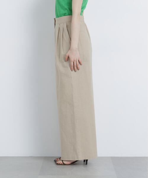 N.（N. Natural Beauty Basic）（エヌエヌナチュラルビューティーベーシック）の「麻ブレンドワイドパンツ（その他パンツ・レディース・ベージュ/レッド・MEDIUM/SMALL）」の17枚目の写真
