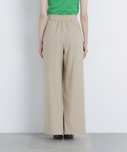 N.（N. Natural Beauty Basic）（エヌエヌナチュラルビューティーベーシック）の「麻ブレンドワイドパンツ（その他パンツ・レディース・ベージュ/レッド・MEDIUM/SMALL）」の18枚目の写真