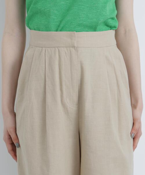 N.（N. Natural Beauty Basic）（エヌエヌナチュラルビューティーベーシック）の「麻ブレンドワイドパンツ（その他パンツ・レディース・ベージュ/レッド・MEDIUM/SMALL）」の19枚目の写真