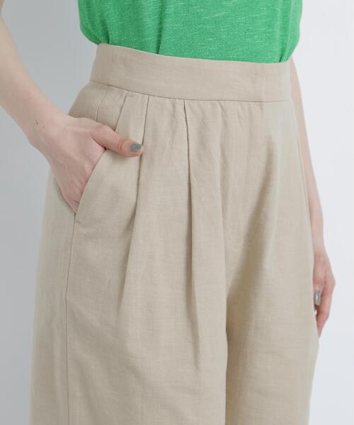 N.（N. Natural Beauty Basic）（エヌエヌナチュラルビューティーベーシック）の「麻ブレンドワイドパンツ（その他パンツ・レディース・ベージュ/レッド・MEDIUM/SMALL）」の20枚目の写真