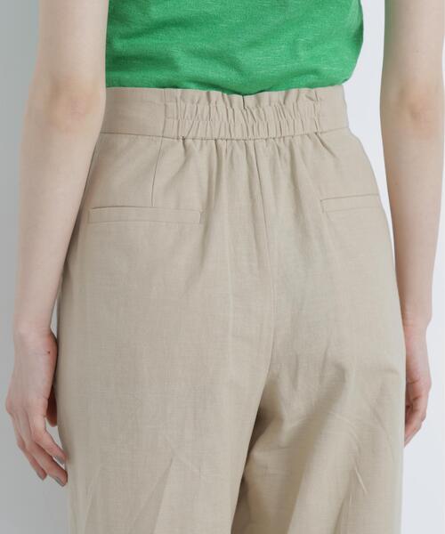 N.（N. Natural Beauty Basic）（エヌエヌナチュラルビューティーベーシック）の「麻ブレンドワイドパンツ（その他パンツ・レディース・ベージュ/レッド・MEDIUM/SMALL）」の21枚目の写真