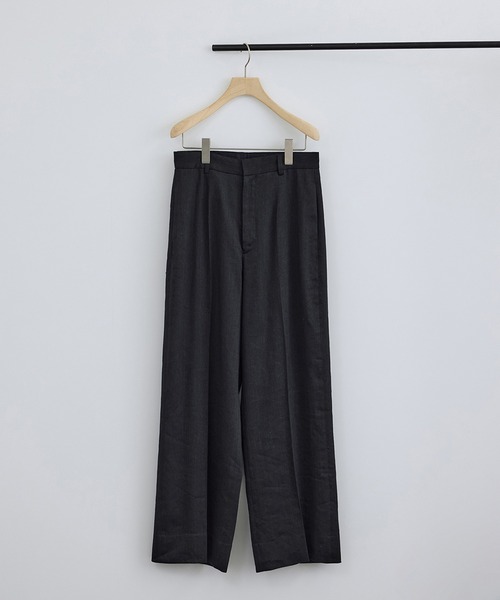 SALON adam et rope'(サロン アダム エ ロペ)の「NALYAビスコース・麻ツイルイージースラックス / セットアップ対応(スラックス・レディース・ブラック/キナリ・M/S)」の3枚目の写真
