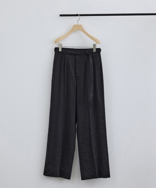 SALON adam et rope'(サロン アダム エ ロペ)の「NALYAビスコース・麻ツイルイージースラックス / セットアップ対応(スラックス・レディース・ブラック/キナリ・M/S)」の14枚目の写真