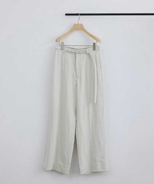 SALON adam et rope'(サロン アダム エ ロペ)の「NALYAビスコース・麻ツイルイージースラックス / セットアップ対応(スラックス・レディース・ブラック/キナリ・M/S)」の10枚目の写真