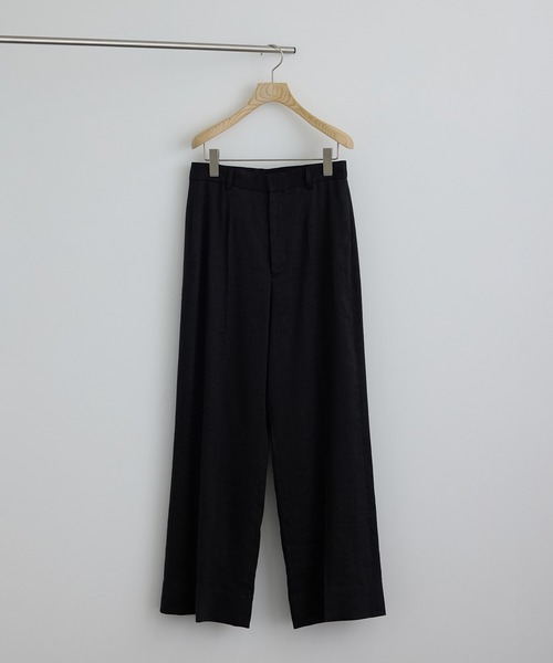 SALON adam et rope'(サロン アダム エ ロペ)の「NALYAビスコース・麻ツイルイージースラックス / セットアップ対応(その他パンツ・レディース・ブラック/キナリ・M/S)」の12枚目の写真