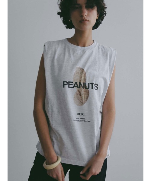 HER.(ハー)の「PEANUTS TANK(Tシャツ/カットソー・レディース・グレー/オフホワイト・フリー)」の7枚目の写真