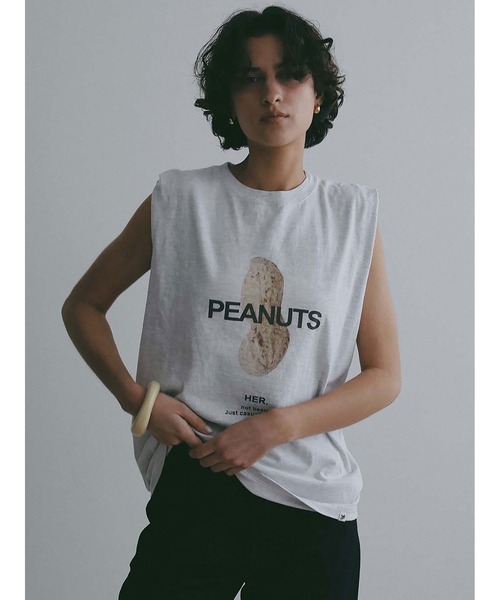 HER.(ハー)の「PEANUTS TANK(Tシャツ/カットソー・レディース・グレー/オフホワイト・フリー)」の5枚目の写真