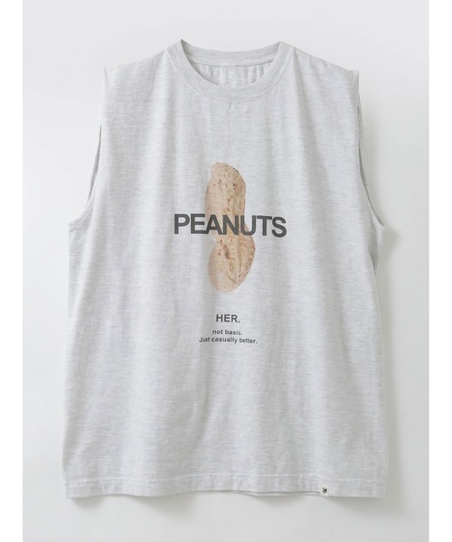 HER.(ハー)の「PEANUTS TANK(Tシャツ/カットソー・レディース・グレー/オフホワイト・フリー)」の10枚目の写真