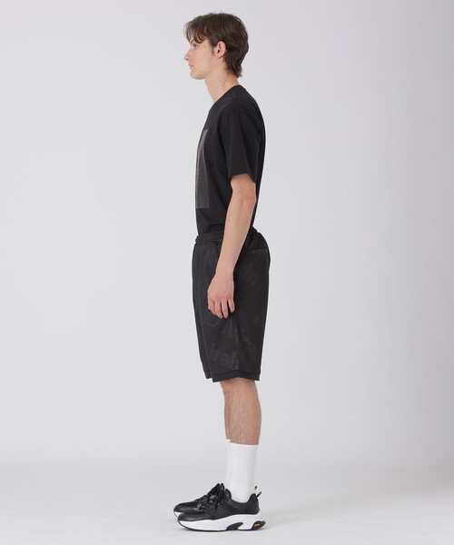 BLACK LABEL CRESTBRIDGE(ブラックレーベル・クレストブリッジ)の「【WEB・一部店舗限定】【BLACK lab.×Admiral】メッシュジャカードロゴショーツ(その他パンツ・メンズ・ブラック・XL/L/M)」の3枚目の写真