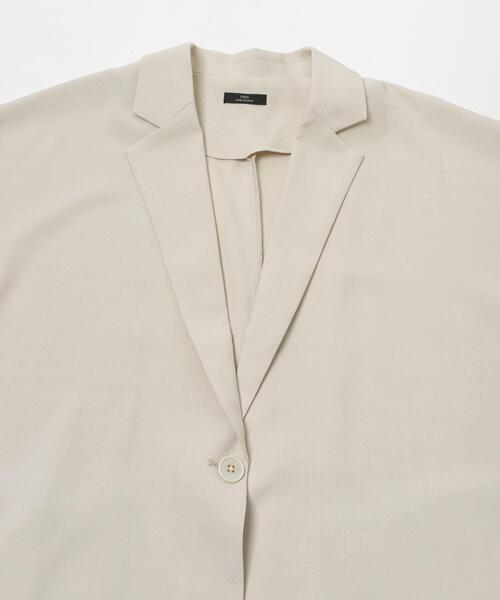 ITEMS URBANRESEARCH(アイテムズ アーバンリサーチ)の「『イージーケア/接触冷感/UVカット』SMOOTH LINEN TOUCH 半袖ジャケット(その他アウター・レディース・オフホワイト/ブラック・FREE)」の9枚目の写真