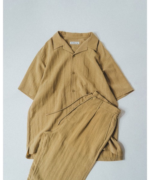le cercle ADAM ET ROPE'(ルセルクルアダムエロペ)の「リネンブレンドワイドパンツ/セットアップ対応(その他パンツ・メンズ・チャコールグレー/ブラウン系その他/ベージュ・L/M/S/LL)」の5枚目の写真