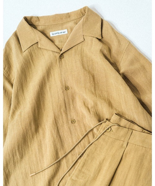 le cercle ADAM ET ROPE'(ルセルクルアダムエロペ)の「リネンブレンドワイドパンツ/セットアップ対応(その他パンツ・メンズ・チャコールグレー/ブラウン系その他/ベージュ・L/M/S/LL)」の6枚目の写真