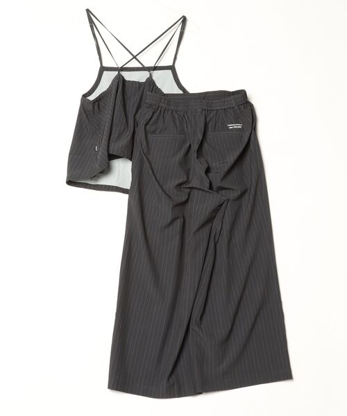 THOUSAND MILE(サウザンドマイル)の「(THOUSAND MILE x GENE HEAVENS)CAMI AND WIDE PANTS SET UP(セットアップ・レディース・ネイビー/チャコールグレー・ONE SIZE)」の9枚目の写真