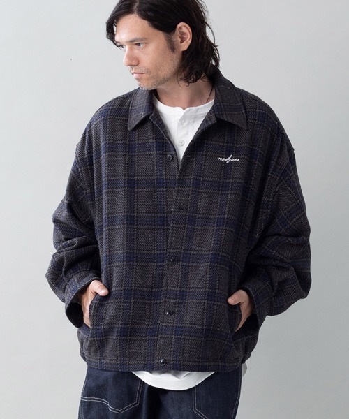 EGO TRIPPING(エゴトリッピング)の「mj11602- EGO×PROPA WOOLCHECK-SPORTJACKET チェックシャツジャケット(P16705)(その他アウター・メンズ・ネイビー系/ブラウン系その他・46/48)」の2枚目の写真