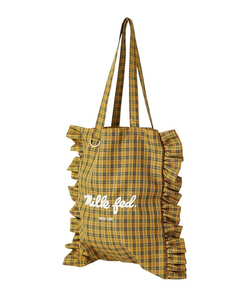 MILKFED.(ミルクフェド)の「FRILLED TARTAN TOTE BAG(トートバッグ・レディース・レッド/イエロー/ブラック・ONE SIZE)」の17枚目の写真