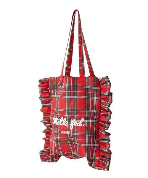 MILKFED.(ミルクフェド)の「FRILLED TARTAN TOTE BAG(トートバッグ・レディース・レッド/イエロー/ブラック・ONE SIZE)」の18枚目の写真