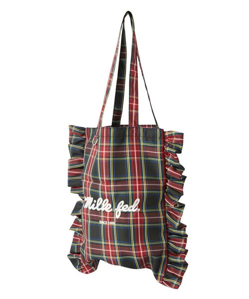 MILKFED.(ミルクフェド)の「FRILLED TARTAN TOTE BAG(トートバッグ・レディース・レッド/イエロー/ブラック・ONE SIZE)」の19枚目の写真