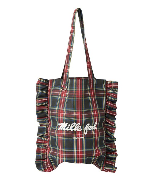 MILKFED.(ミルクフェド)の「FRILLED TARTAN TOTE BAG(トートバッグ・レディース・レッド/イエロー/ブラック・ONE SIZE)」の20枚目の写真