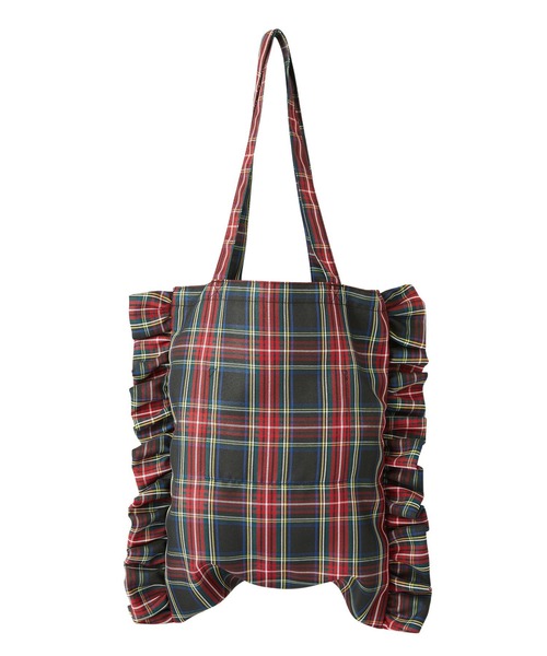 MILKFED.(ミルクフェド)の「FRILLED TARTAN TOTE BAG(トートバッグ・レディース・レッド/イエロー/ブラック・ONE SIZE)」の21枚目の写真