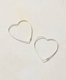 《スターリングシルバー使用》ハート型BIGフープピアス