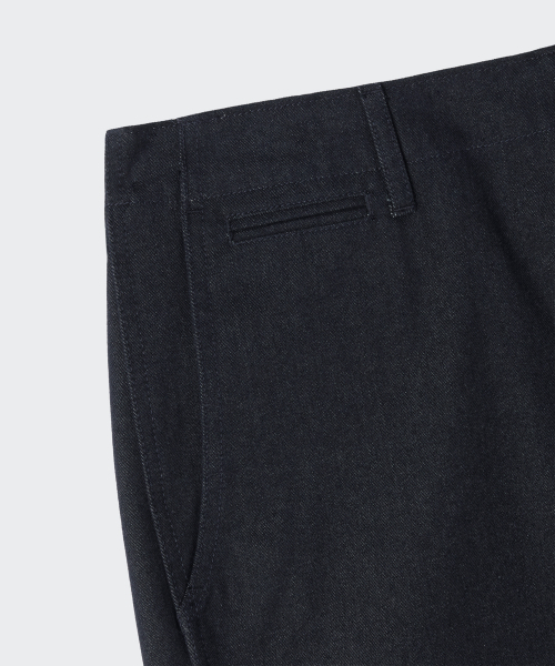 MUSINSA STANDARD（ムシンサスタンダード）の「デニムライクオフィサーショーツ[ディープインディゴ]（その他パンツ・メンズ・その他・26/27/28/29/30/31/32/33/34/36/38/40/42）」の5枚目の写真