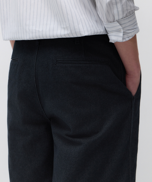 MUSINSA STANDARD（ムシンサスタンダード）の「デニムライクオフィサーショーツ[ディープインディゴ]（その他パンツ・メンズ・その他・26/27/28/29/30/31/32/33/34/36/38/40/42）」の6枚目の写真