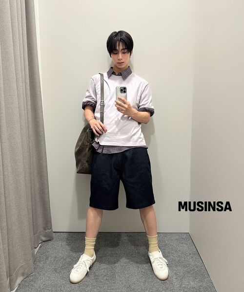 MUSINSA STANDARD（ムシンサスタンダード）の「デニムライクオフィサーショーツ[ディープインディゴ]（その他パンツ・メンズ・その他・26/27/28/29/30/31/32/33/34/36/38/40/42）」の7枚目の写真