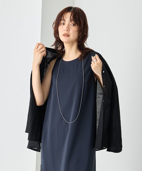 RIVE DROITE(リヴドロワ)の「【A・MONN】【すっきり見え】Vネックヨウリュウブラウス(シャツ/ブラウス・レディース・アイボリー/ブラック・FREE)」の22枚目の写真