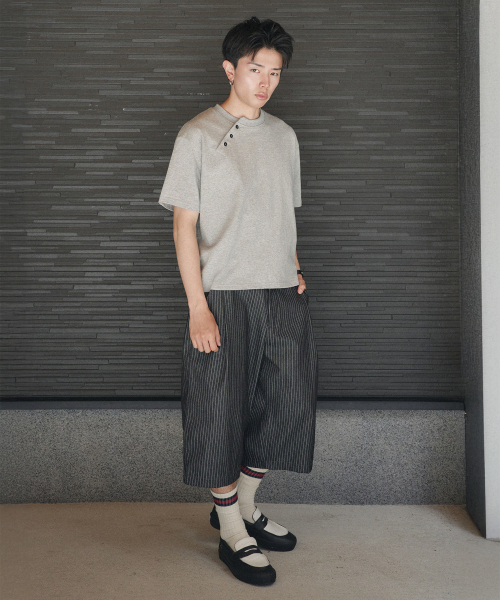 XERO（ゼロ）の「ストライプクリーンデニムシンチショーツ[ブラック]（その他パンツ・レディース・その他・MEDIUM/LARGE/X-LARGE）」の3枚目の写真