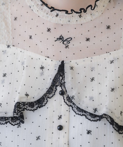 couture BY ROJITA(クチュールバイロジータ)の「肩開きフリルブラウス(シャツ/ブラウス・レディース・ホワイト/ブラック/アイボリー・FREE)」の21枚目の写真
