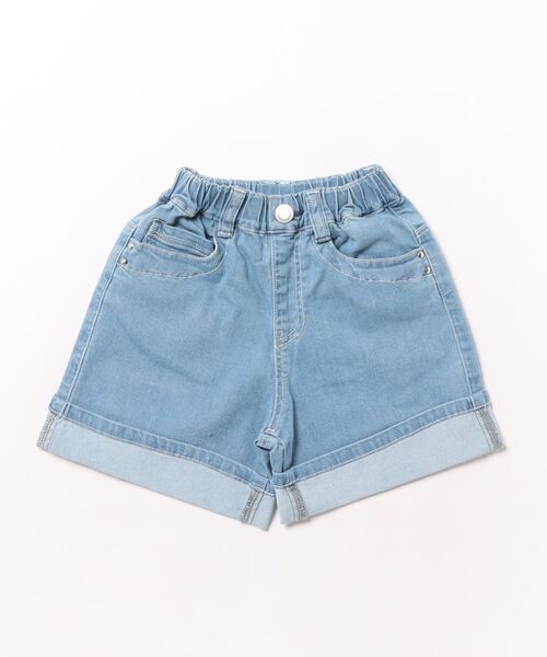 L.COPECK（エルコペック）の「デニムキュロット（デニムパンツ・キッズ・ネイビー/ブルー系1・100cm/110cm/120cm/130cm/140cm）」の2枚目の写真