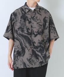 ITEMS URBANRESEARCH | マーブルプリントレギュラーカラーショートスリーブシャツ(シャツ/ブラウス)