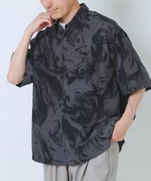 ITEMS URBANRESEARCH | マーブルプリントレギュラーカラーショートスリーブシャツ(シャツ/ブラウス)