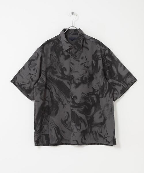 ITEMS URBANRESEARCH(アイテムズ アーバンリサーチ)の「マーブルプリントレギュラーカラーショートスリーブシャツ(シャツ/ブラウス・メンズ・ブラック/ベージュ/ホワイト・LARGE/MEDIUM)」の19枚目の写真