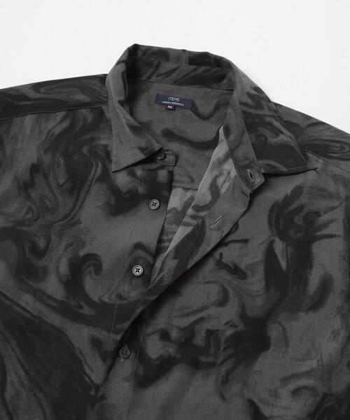 ITEMS URBANRESEARCH(アイテムズ アーバンリサーチ)の「マーブルプリントレギュラーカラーショートスリーブシャツ(シャツ/ブラウス・メンズ・ブラック/ベージュ/ホワイト・LARGE/MEDIUM)」の20枚目の写真