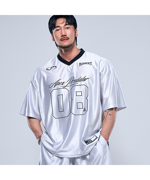 PHYSICAL GARMENTS（フィジカルガーメンツ）の「P2528 グローラグビーメッシュ半袖 [2COLOR]（Tシャツ/カットソー・メンズ・グレー/ブラック・SMALL/LARGE/XX-LARGE）」の2枚目の写真