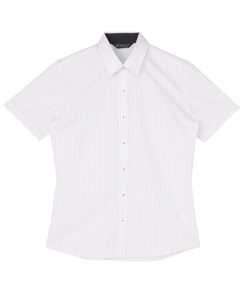 TOKYO SHIRTS(トウキョウシャツ)の「【吸水速乾】 形態安定ノンアイロン レギュラー 半袖ビジネスワイシャツ(ビジネスシャツ・レディース・グレー・LL/S/XL/L/M)」の1枚目の写真