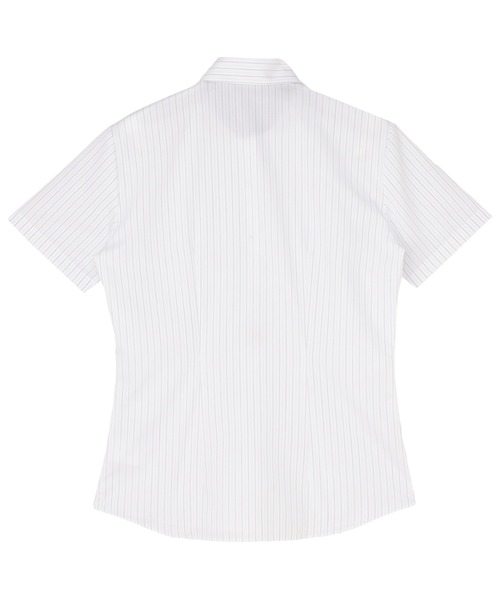 TOKYO SHIRTS(トウキョウシャツ)の「【吸水速乾】 形態安定ノンアイロン レギュラー 半袖ビジネスワイシャツ(ビジネスシャツ・レディース・グレー・LL/S/XL/L/M)」の2枚目の写真