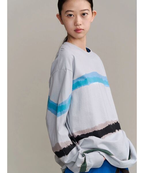 UN3D.(アンスリード)の「【COTTON RESEARCH CLUB】KURASHIKIZOME LONG T(Tシャツ/カットソー・レディース・ブラック/グレー・42/38/44)」の7枚目の写真