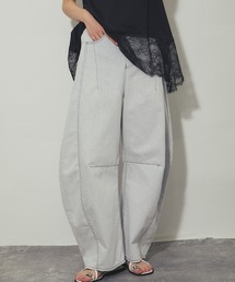 ツイル配色ステッチバレルパンツ