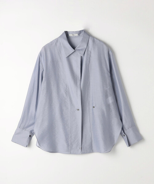 COMME CA(コムサ)の「〔 TALLサイズ 〕 シアーキュプラシルク シャツ(シャツ/ブラウス・レディース・サックスブルー・15号)」の5枚目の写真