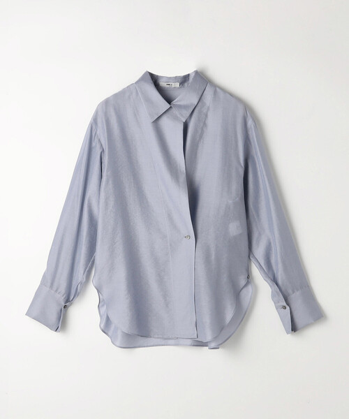 COMME CA(コムサ)の「〔 TALLサイズ 〕 シアーキュプラシルク シャツ(シャツ/ブラウス・レディース・サックスブルー・15号)」の7枚目の写真