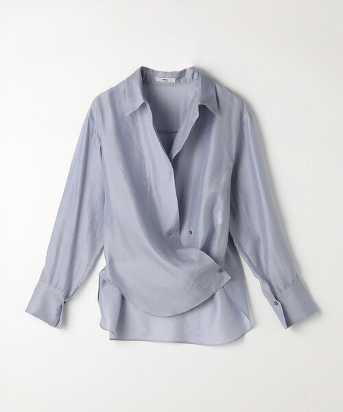 COMME CA(コムサ)の「〔 TALLサイズ 〕 シアーキュプラシルク シャツ(シャツ/ブラウス・レディース・サックスブルー・15号)」の8枚目の写真