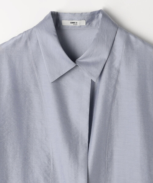 COMME CA(コムサ)の「〔 TALLサイズ 〕 シアーキュプラシルク シャツ(シャツ/ブラウス・レディース・サックスブルー・15号)」の9枚目の写真