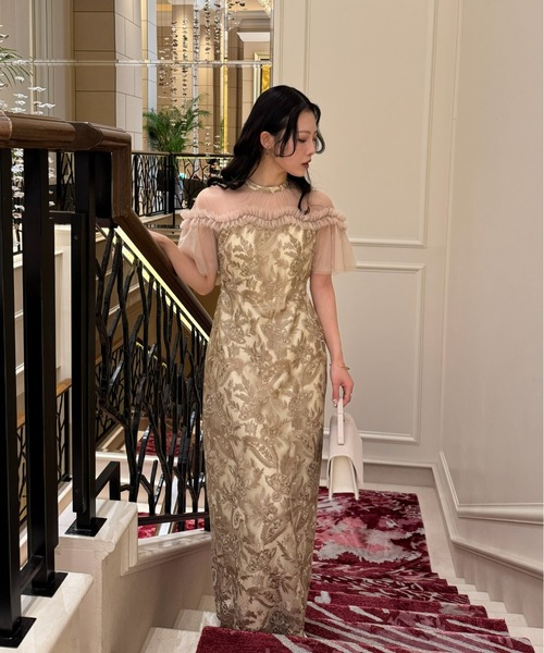 LE'RURE（リルアー）の「Paisley wave design dress（ドレス・レディース・グレー系その他/ベージュ/ブラック・TALL/MEDIUM/SMALL）」の6枚目の写真