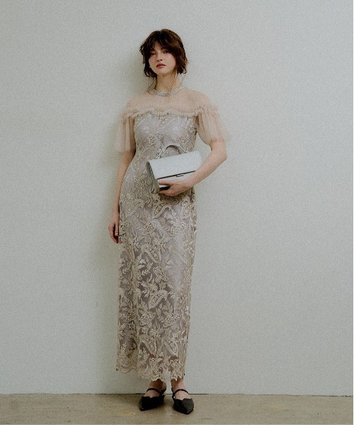 LE'RURE（リルアー）の「Paisley wave design dress（ドレス・レディース・グレー系その他/ベージュ/ブラック・TALL/MEDIUM/SMALL）」の17枚目の写真