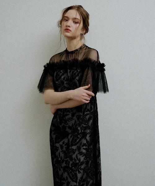 LE'RURE（リルアー）の「Paisley wave design dress（ドレス・レディース・グレー系その他/ベージュ/ブラック・TALL/MEDIUM/SMALL）」の11枚目の写真