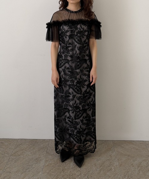 LE'RURE（リルアー）の「Paisley wave design dress（ドレス・レディース・グレー系その他/ベージュ/ブラック・TALL/MEDIUM/SMALL）」の5枚目の写真